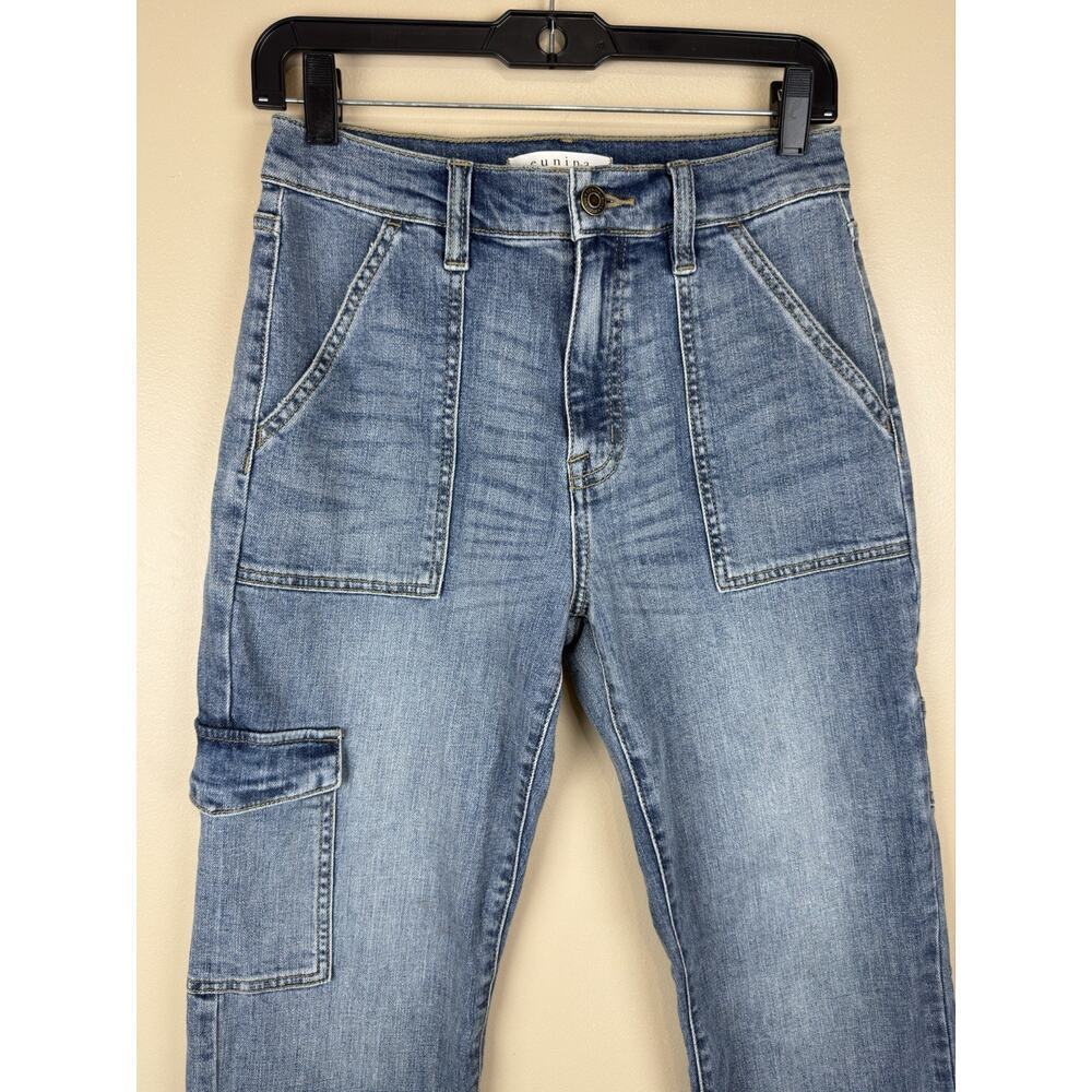 Eunina Women’s Codi Super High Rise Dad Cargo Jeans Straight Leg 3/26W - Picture 4 of 14